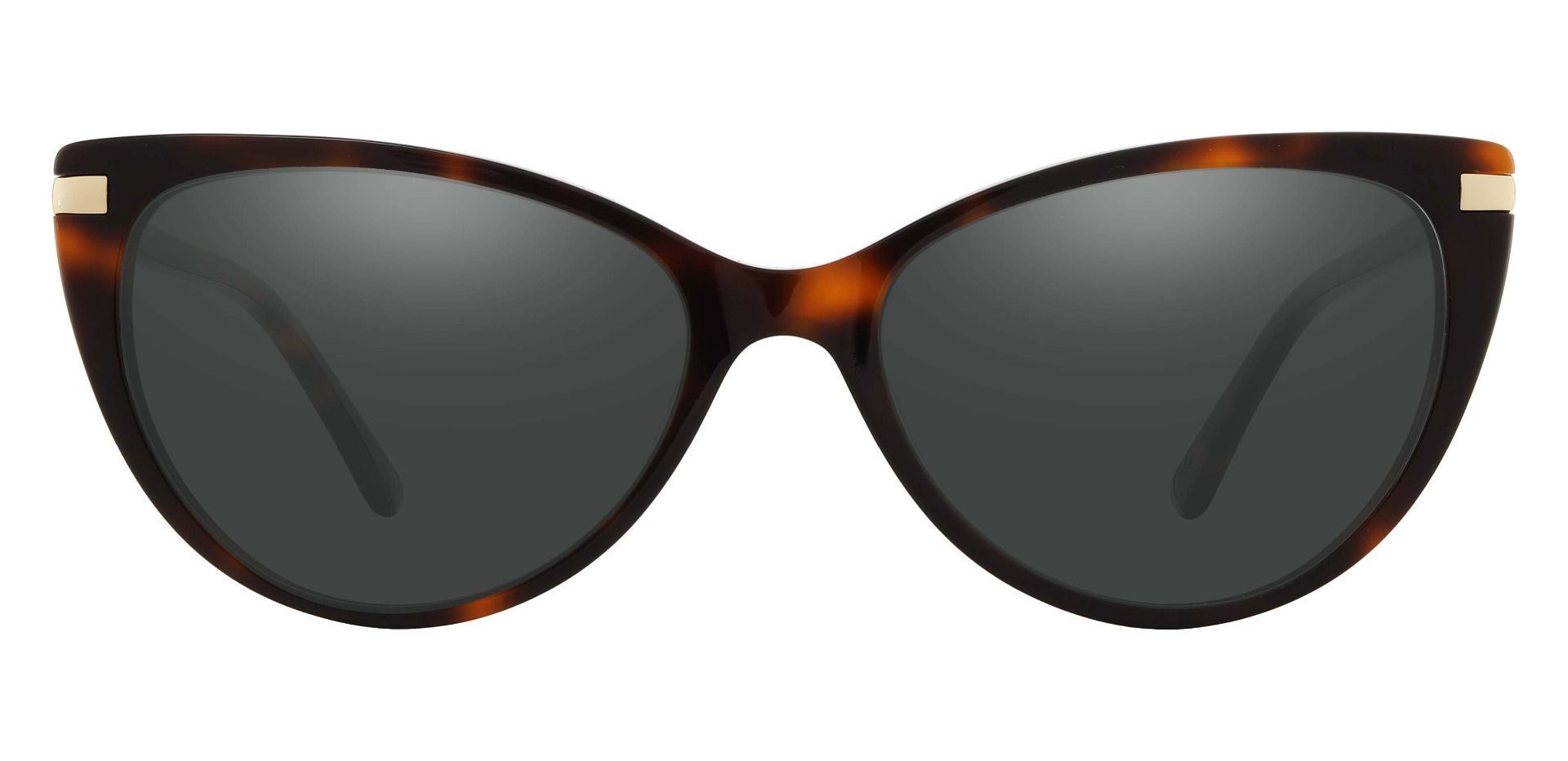 Starla Cat Eye Progressive Sunglasses - Tortoise Frame With Gray Lenses