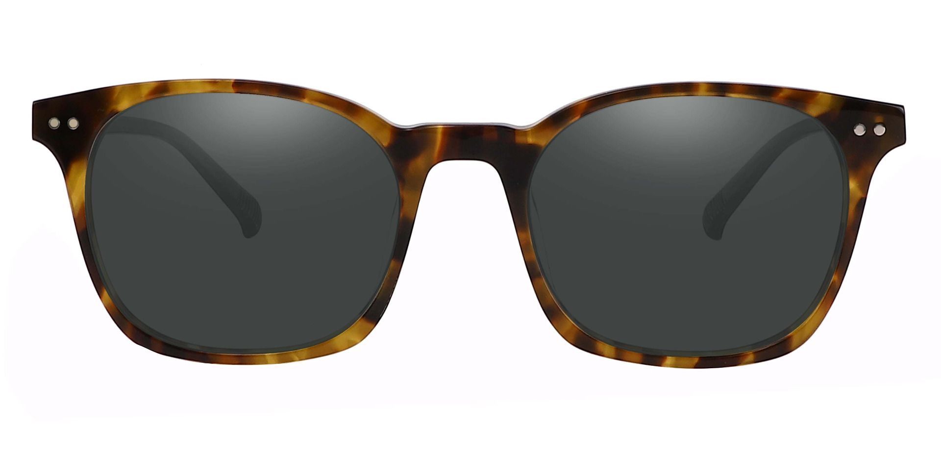 Alonzo Square Reading Sunglasses - Tortoise Frame With Gray Lenses