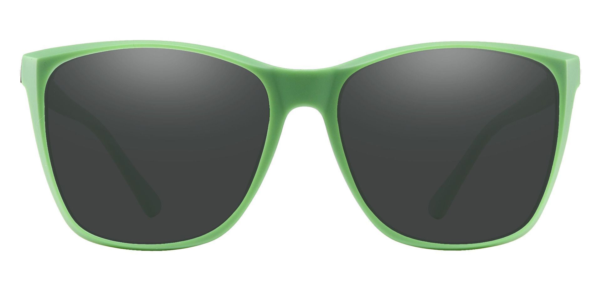 Hickory Square Progressive Sunglasses - Green Frame With Gray Lenses