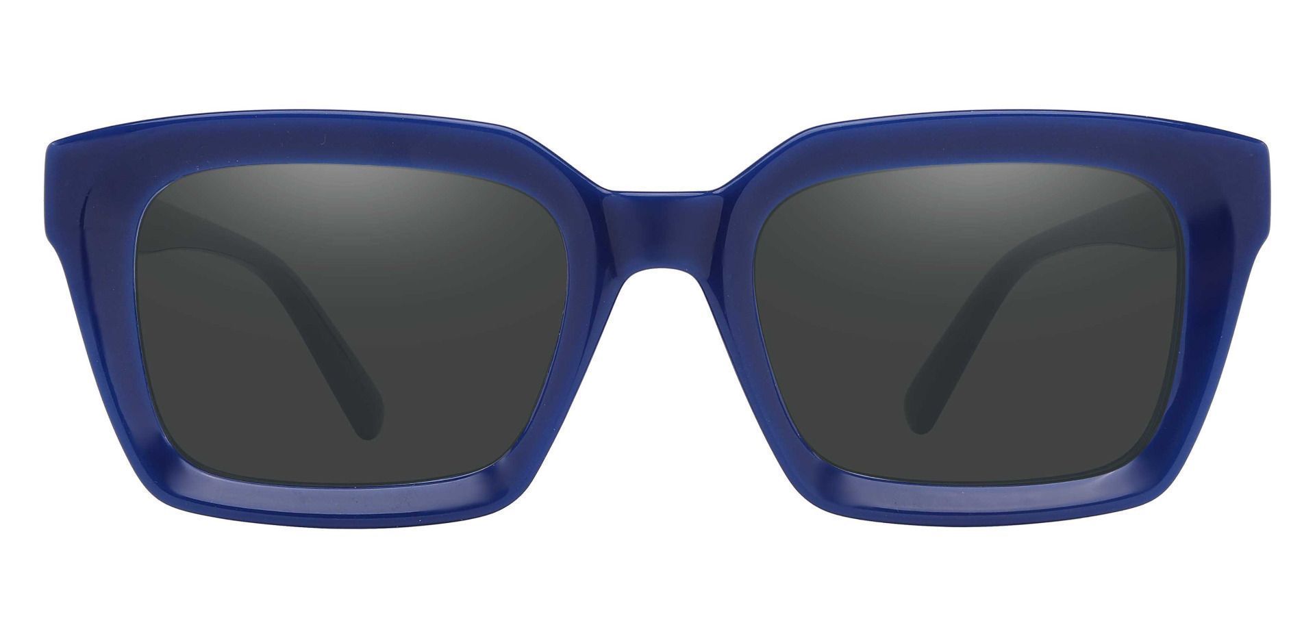 Unity Rectangle Reading Sunglasses - Blue Frame With Gray Lenses