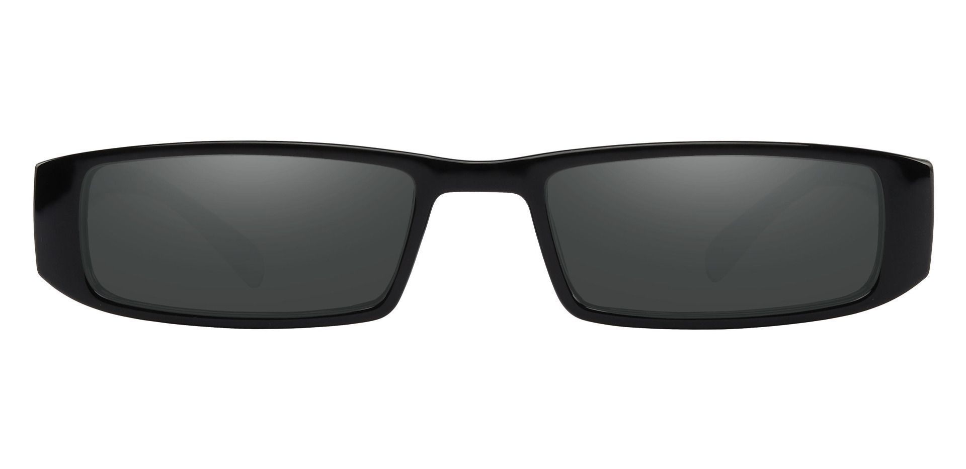 Buccaneer Rectangle Reading Sunglasses - Black Frame With Gray Lenses