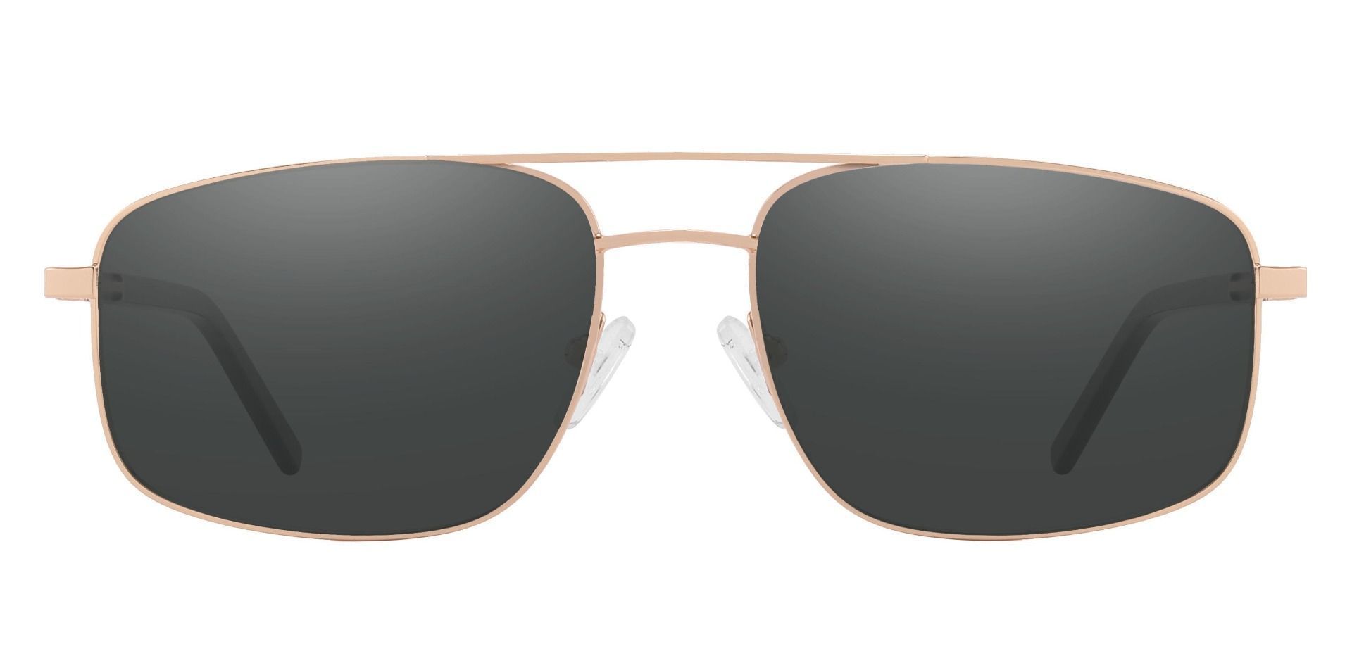 Davenport Aviator Progressive Sunglasses - Gold Frame With Gray Lenses
