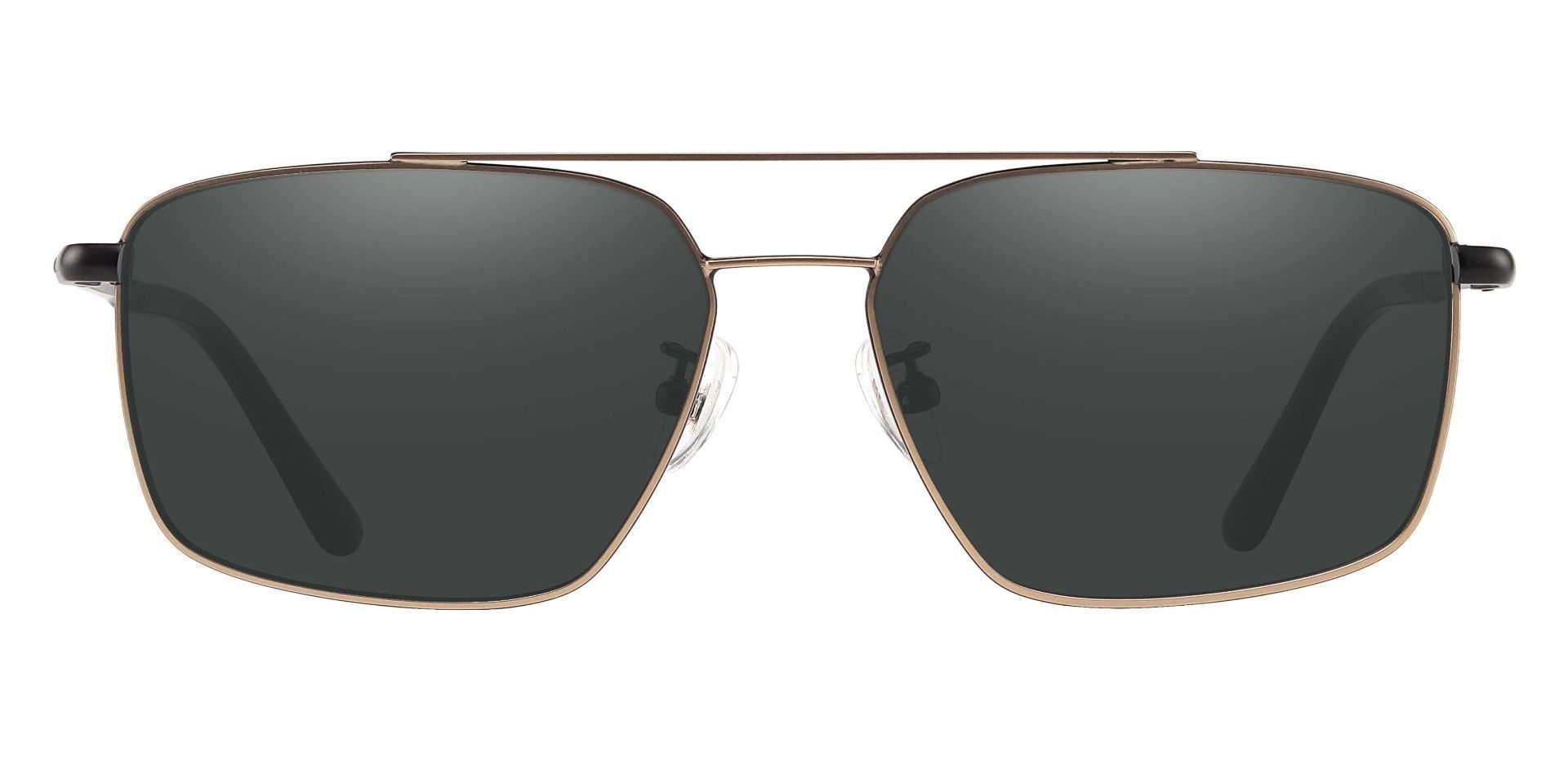 Barlow Aviator Lined Bifocal Sunglasses - Gold Frame With Gray Lenses