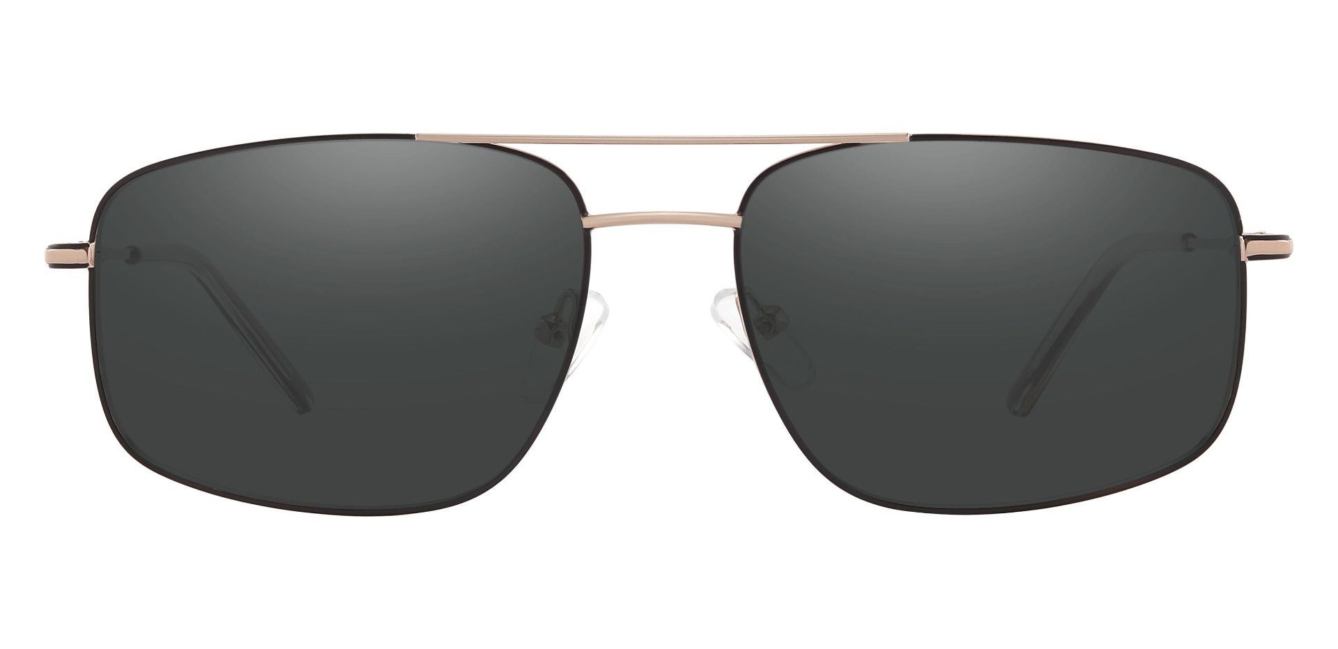 Turner Aviator Prescription Sunglasses - Gold Frame With Gray Lenses
