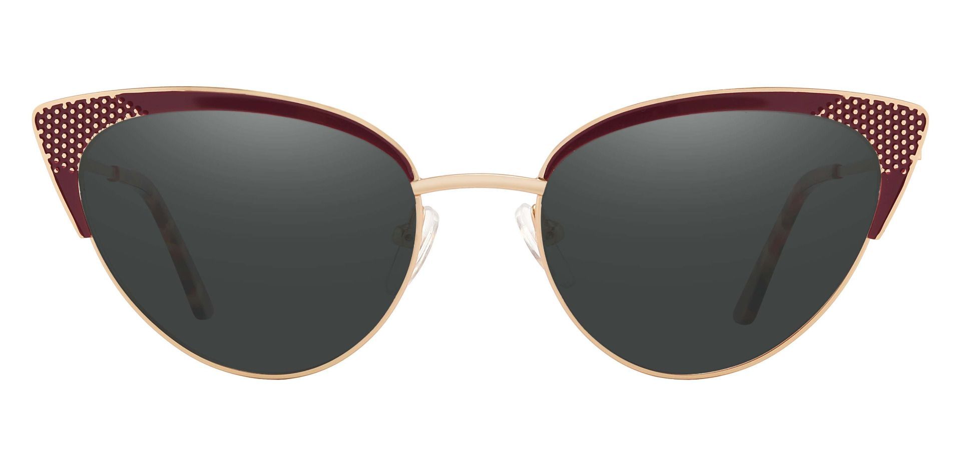 Adair Cat Eye Reading Sunglasses Purple Frame With Gray Lenses