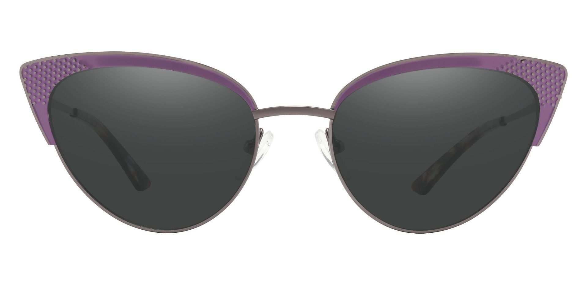Adair Cat Eye Reading Sunglasses Purple Frame With Gray Lenses