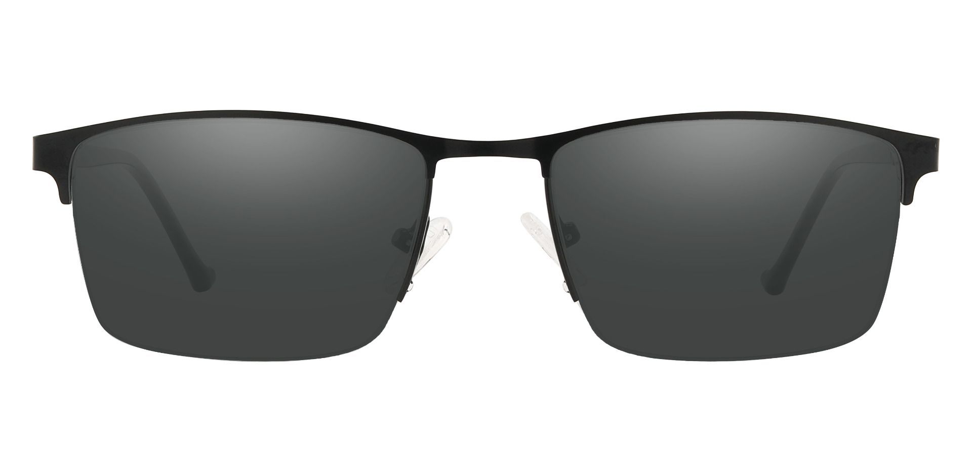 Arbor Rectangle Prescription Sunglasses - Black Frame With Gray Lenses