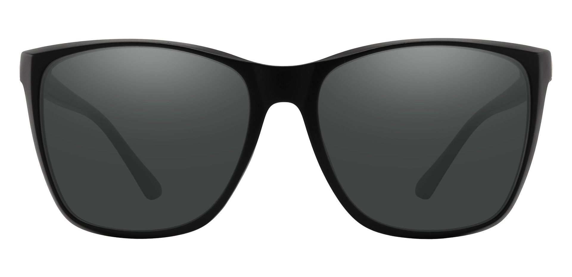Taryn Square Prescription Sunglasses - Black Frame With Gray Lenses