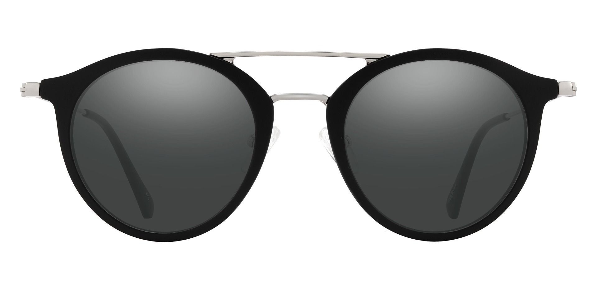 Malden Aviator Prescription Sunglasses - Black Frame With Gray Lenses