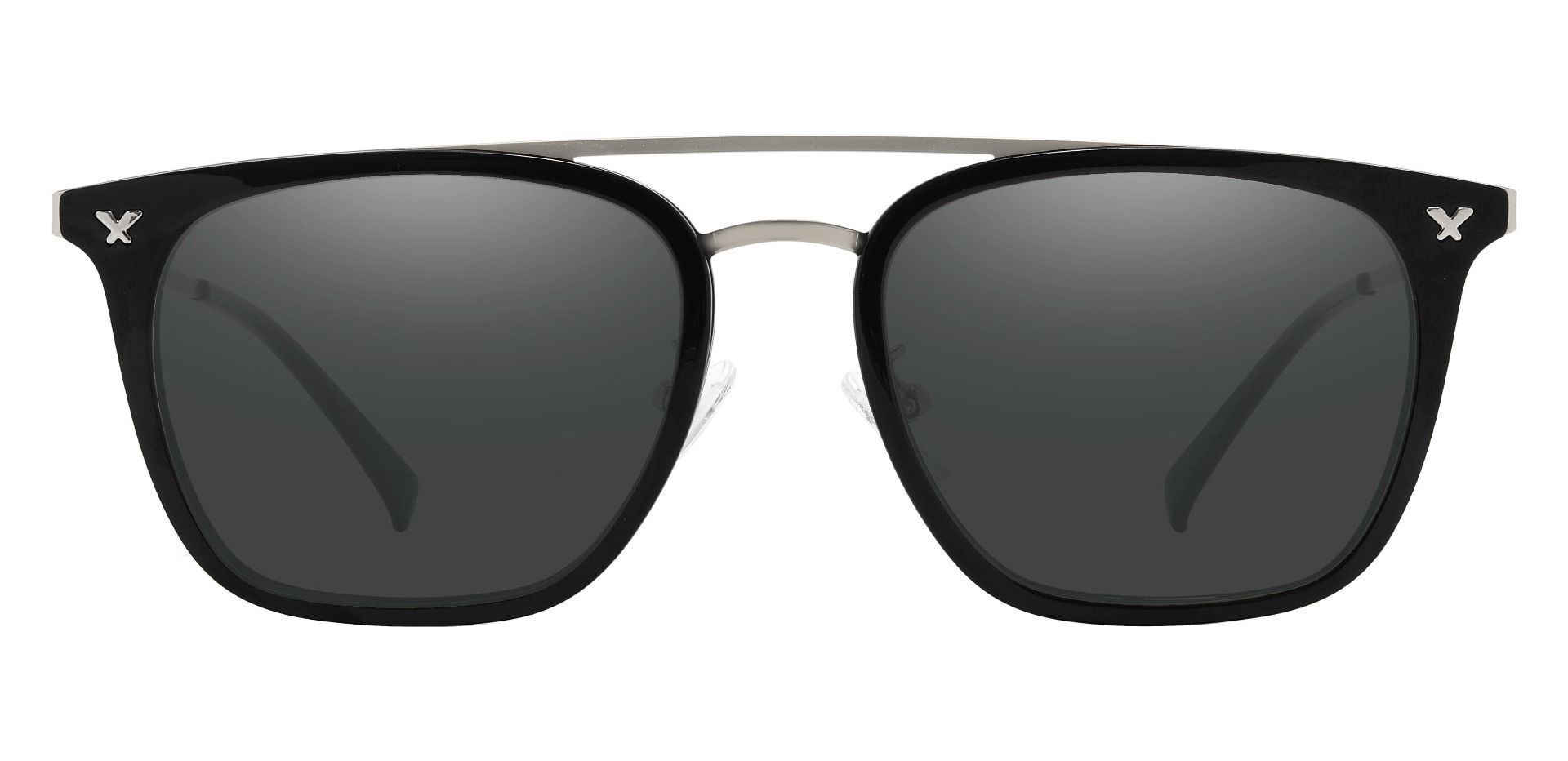 Francois Aviator Prescription Sunglasses - Black Frame With Gray Lenses