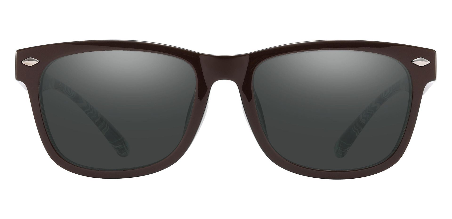 Shaler Square Progressive Sunglasses - Brown Frame With Gray Lenses