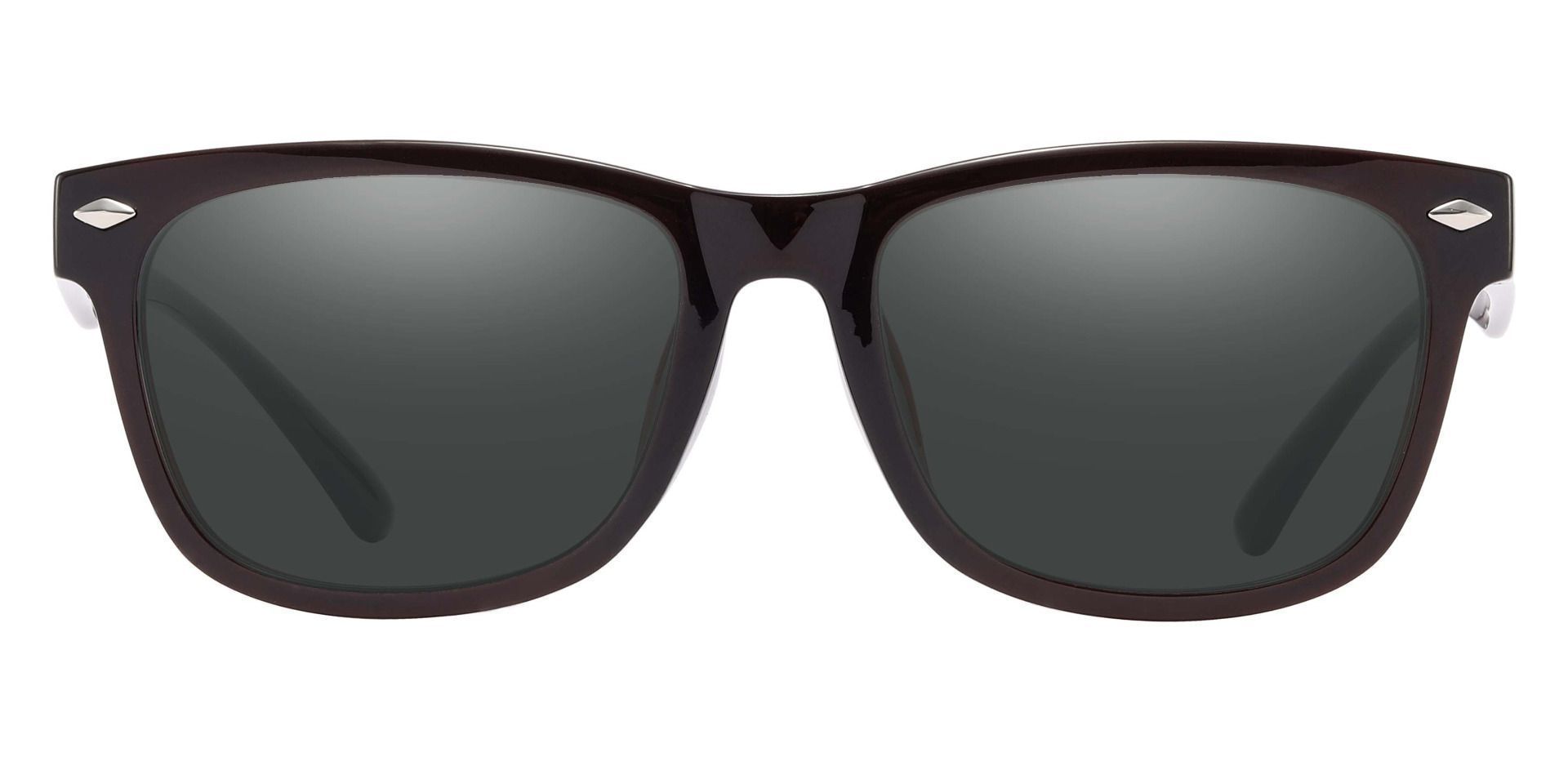 Shaler Square Non-Rx Sunglasses - Red Frame With Gray Lenses