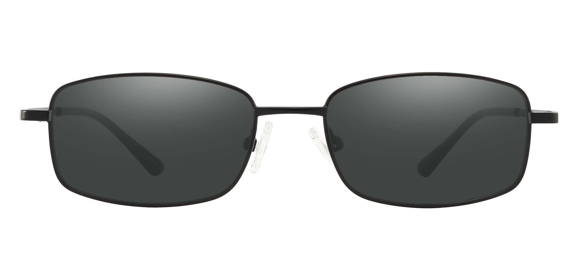 Hellman Rectangle Non-Rx Sunglasses - Black Frame With Gray Lenses