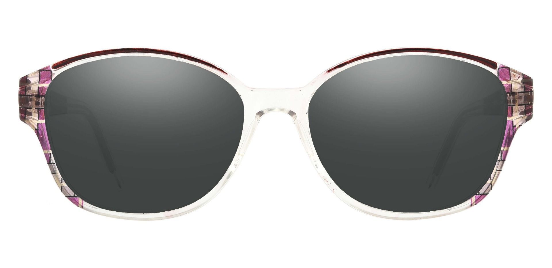 Moira Oval Progressive Sunglasses - Pink Frame With Gray Lenses
