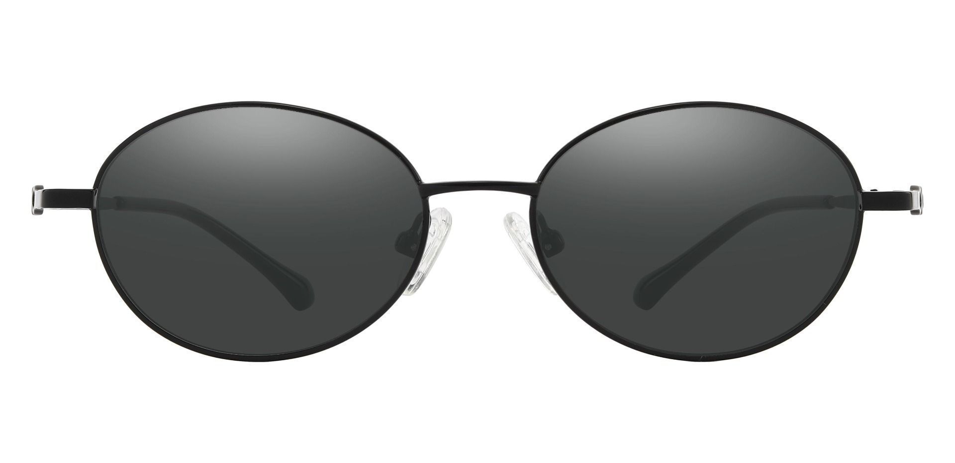 Odyssey Oval Reading Sunglasses - Black Frame With Gray Lenses