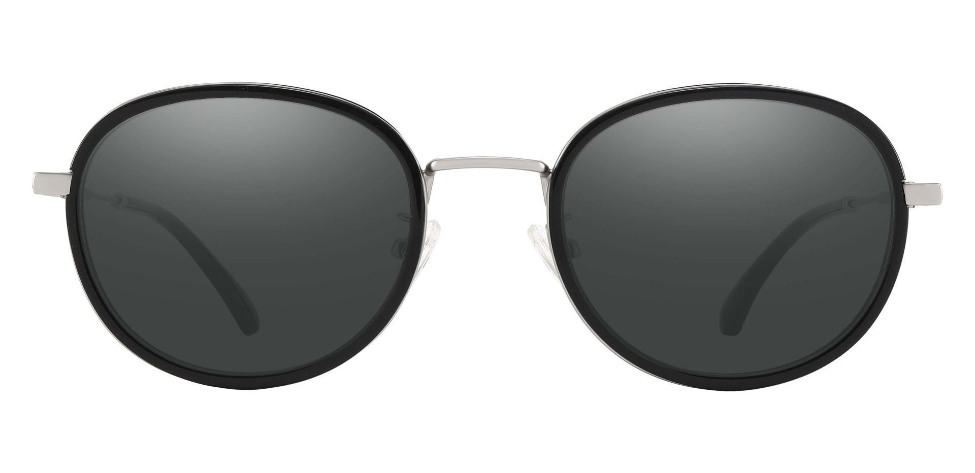 Edmore Oval Non-Rx Sunglasses - Black Frame With Gray Lenses