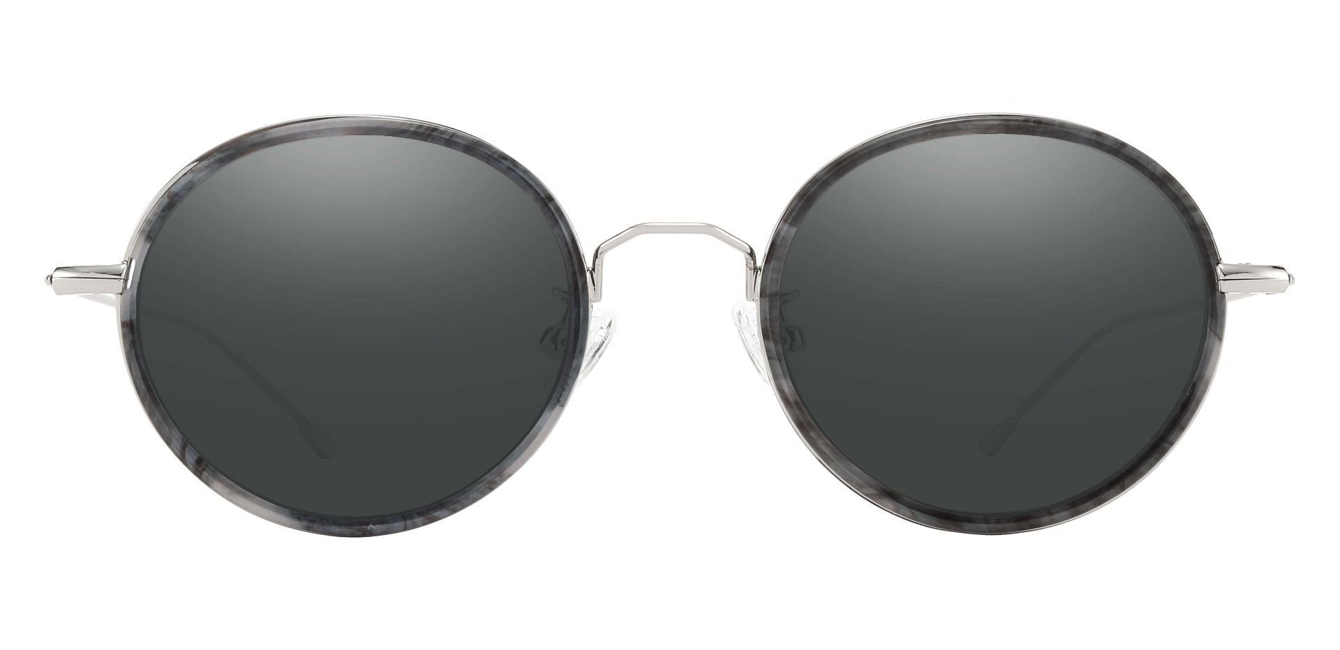 Malverne Oval Progressive Sunglasses - Gray Frame With Gray Lenses