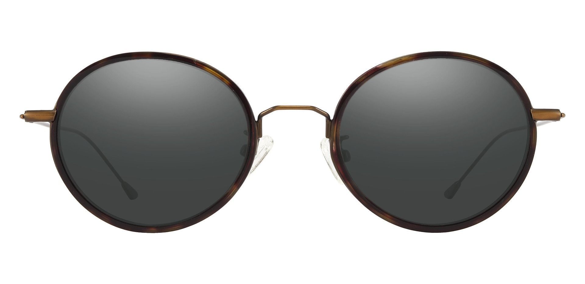 Malverne Oval Lined Bifocal Sunglasses - Tortoise Frame With Gray Lenses