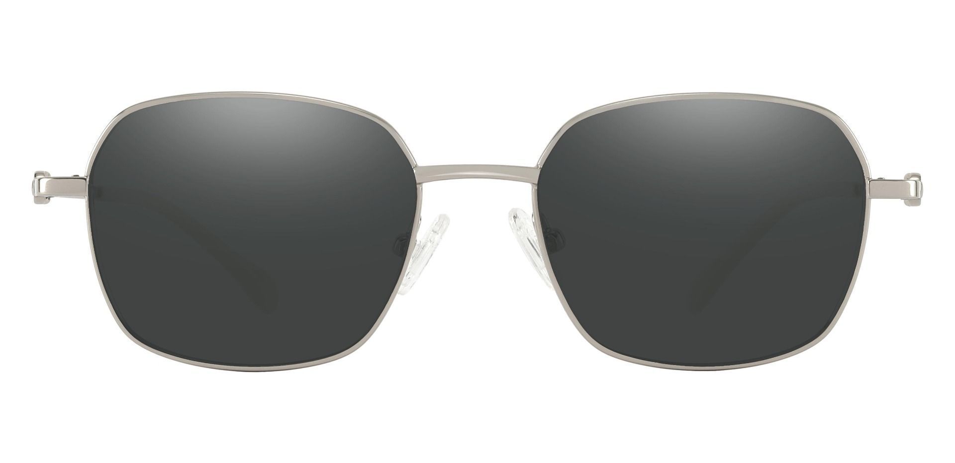 Averill Geometric Progressive Sunglasses - Silver Frame With Gray Lenses