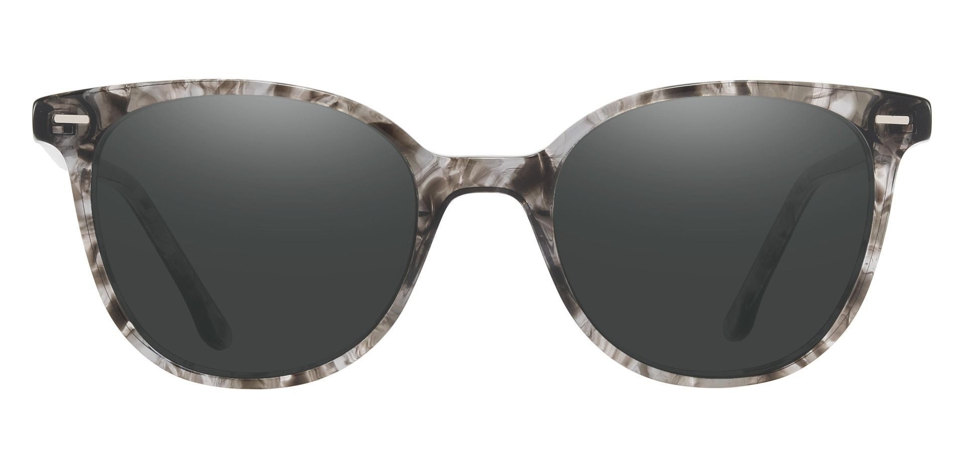 Chili Oval Reading Sunglasses - Gray Frame With Gray Lenses