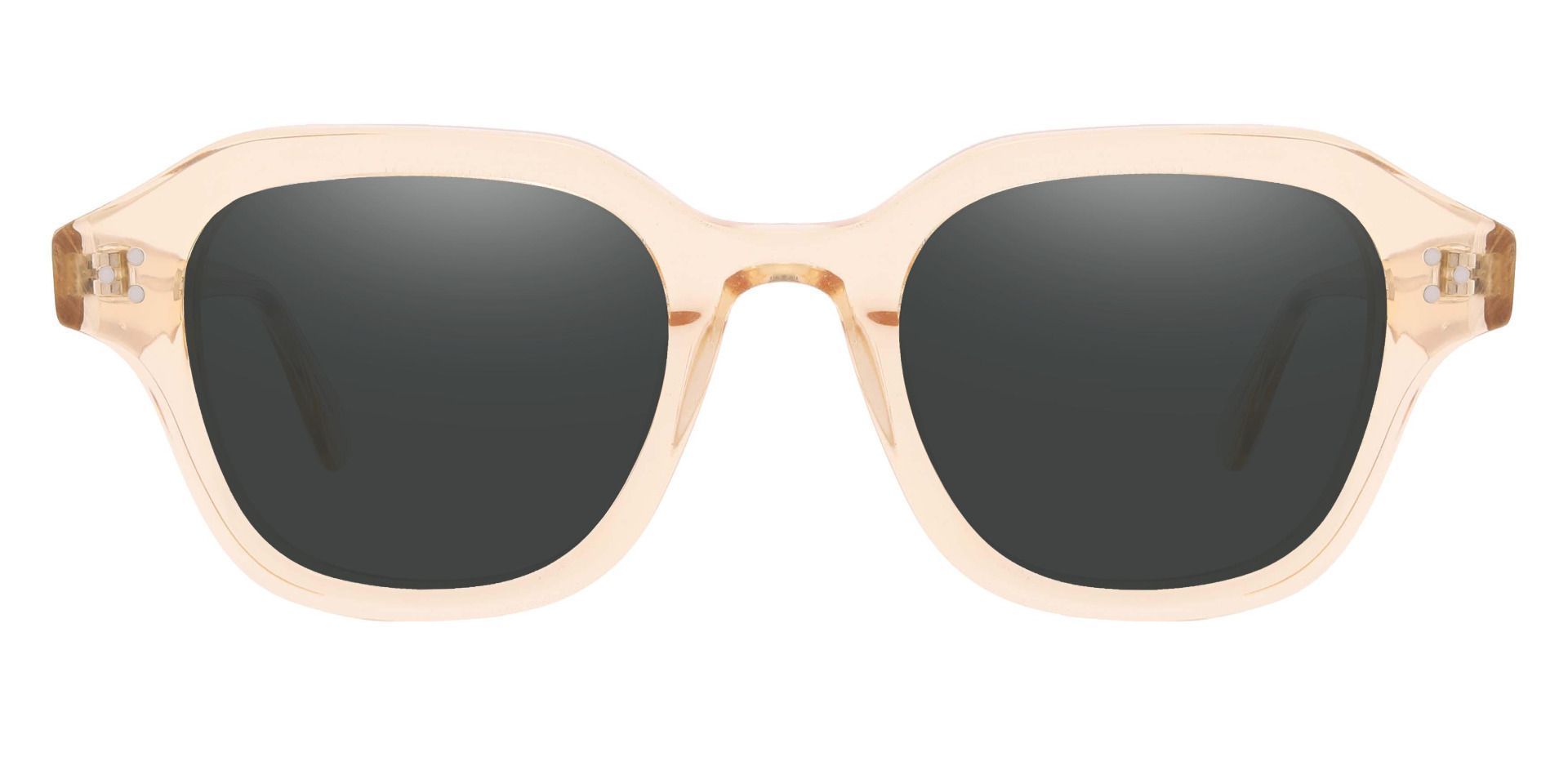 Bowman Square Prescription Sunglasses - Yellow Frame With Gray Lenses