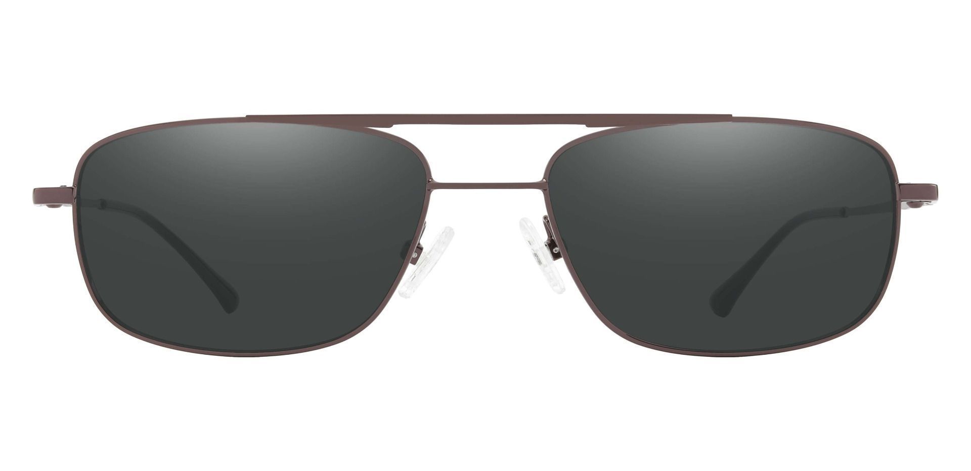 Hugo Aviator Reading Sunglasses - Brown Frame With Gray Lenses
