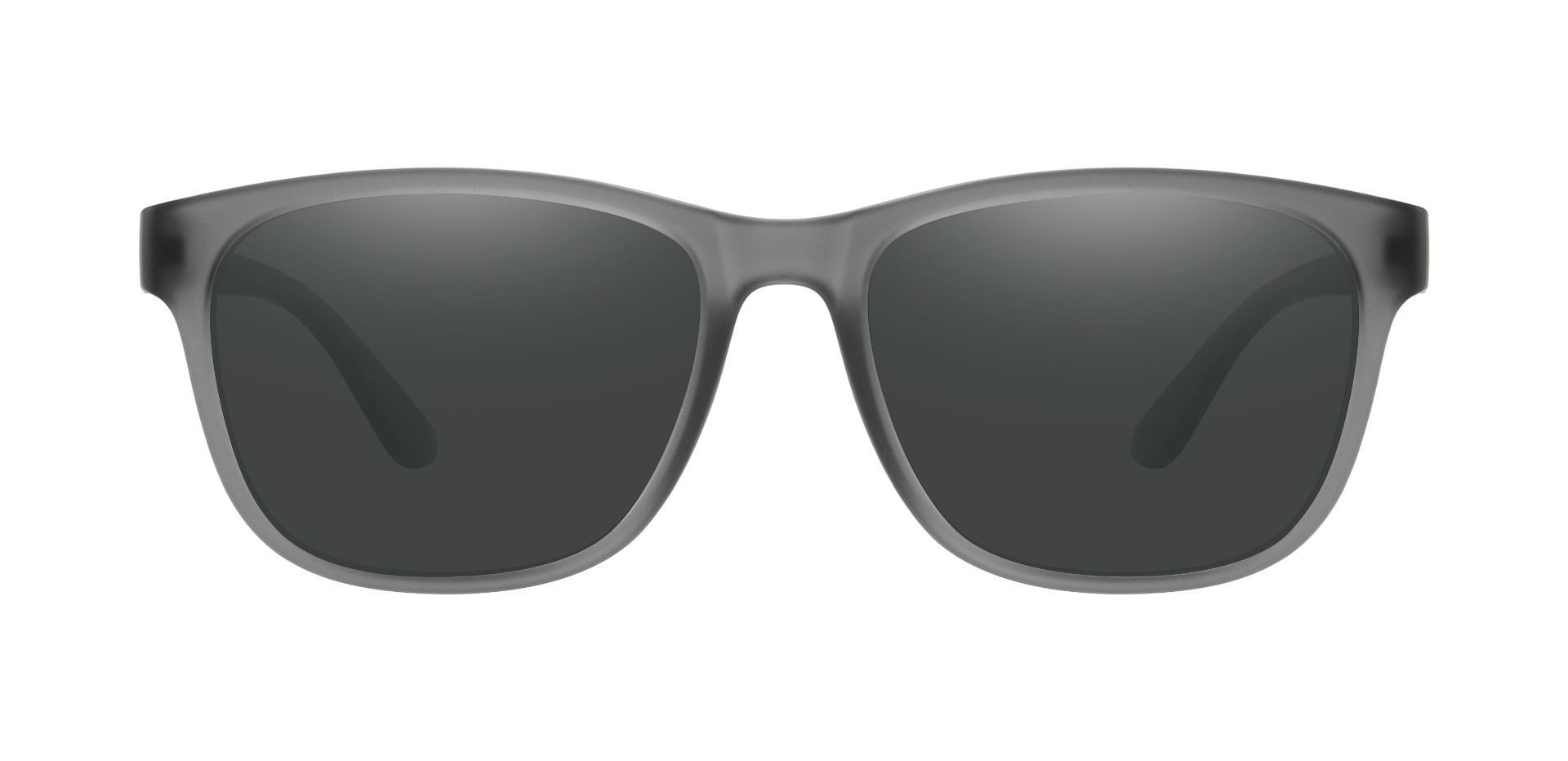 Azalea Square Prescription Sunglasses - Gray Frame With Gray Lenses