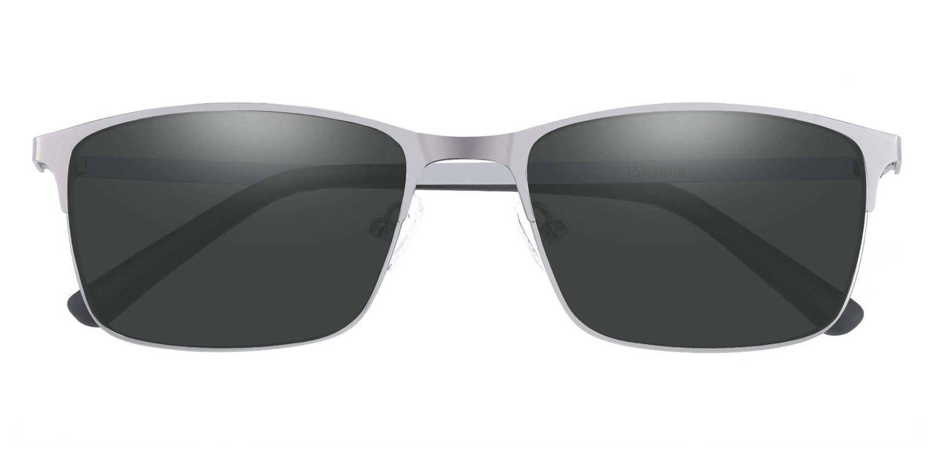 Zachary Rectangle Silver Prescription Sunglasses | Men's Sunglasses ...