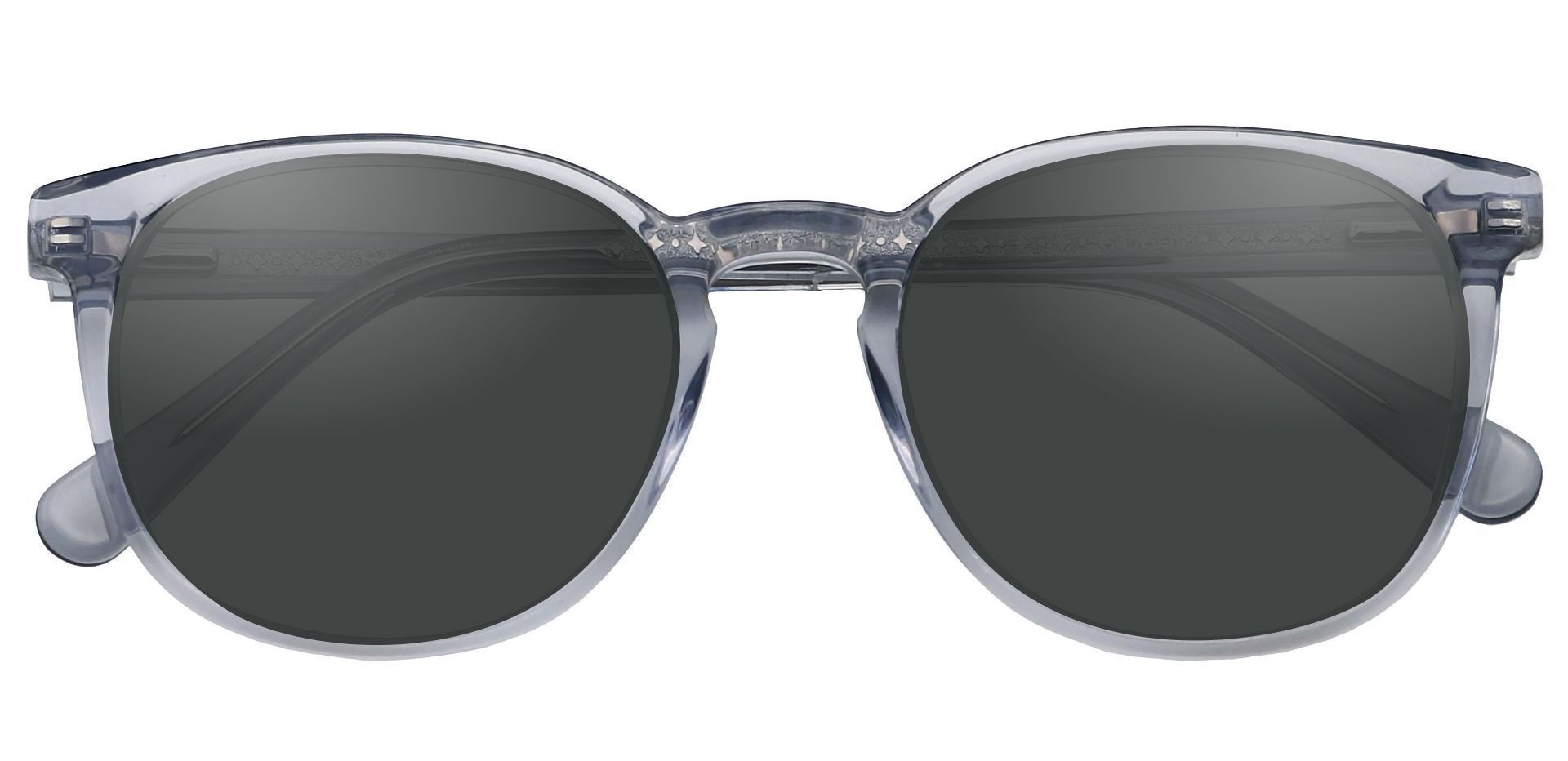 Nebula Round Lined Bifocal Sunglasses - Gray Frame With Gray Lenses