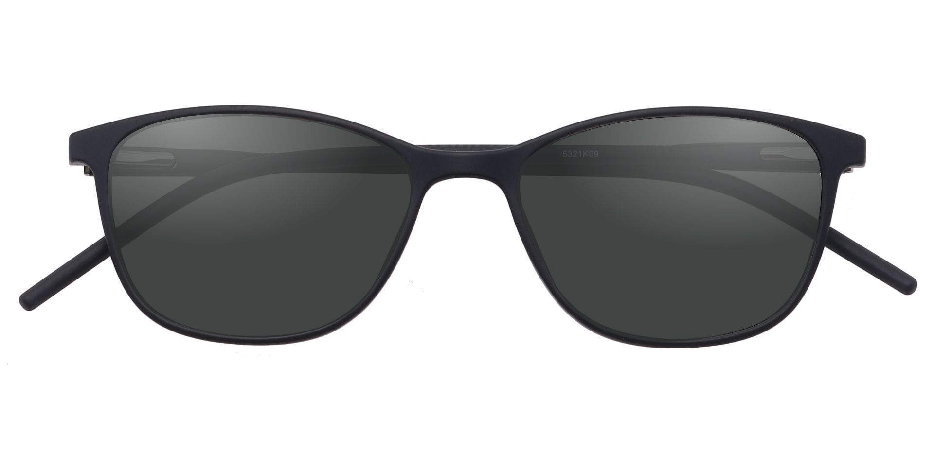 Hazel Square Progressive Sunglasses -  Black Frame With Gray Lenses