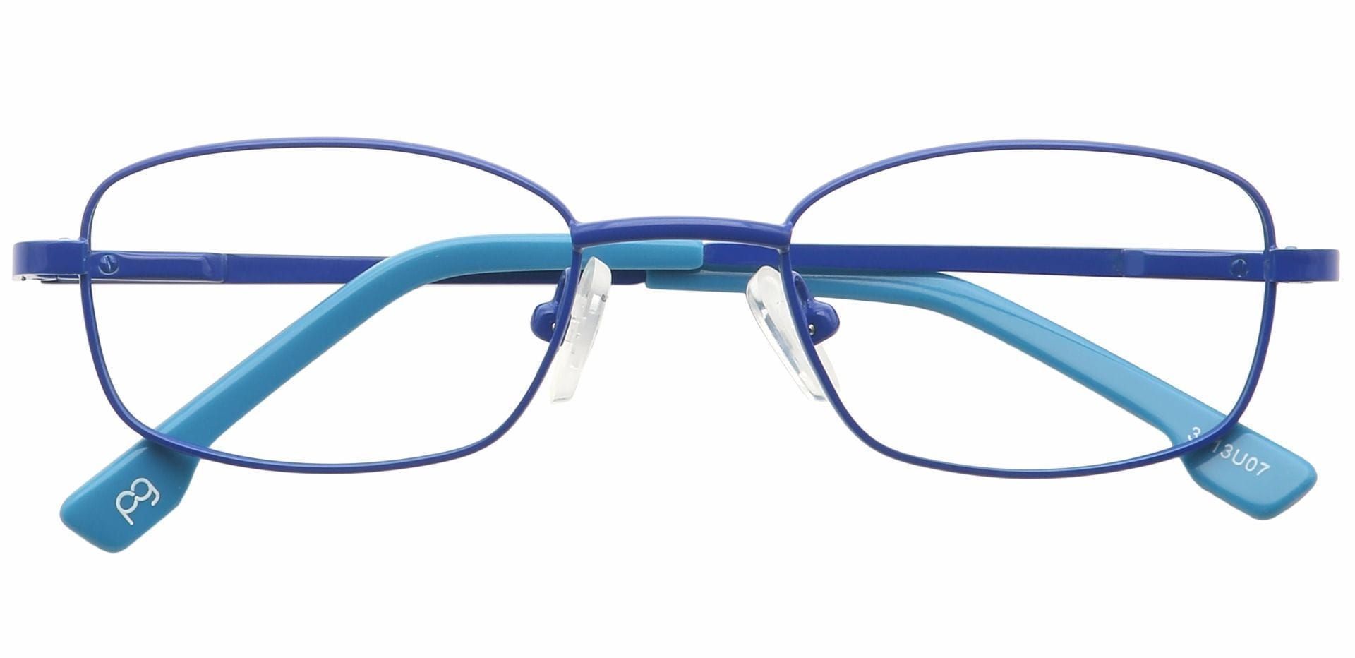Gil Rectangle Eyeglasses Frame - Blue