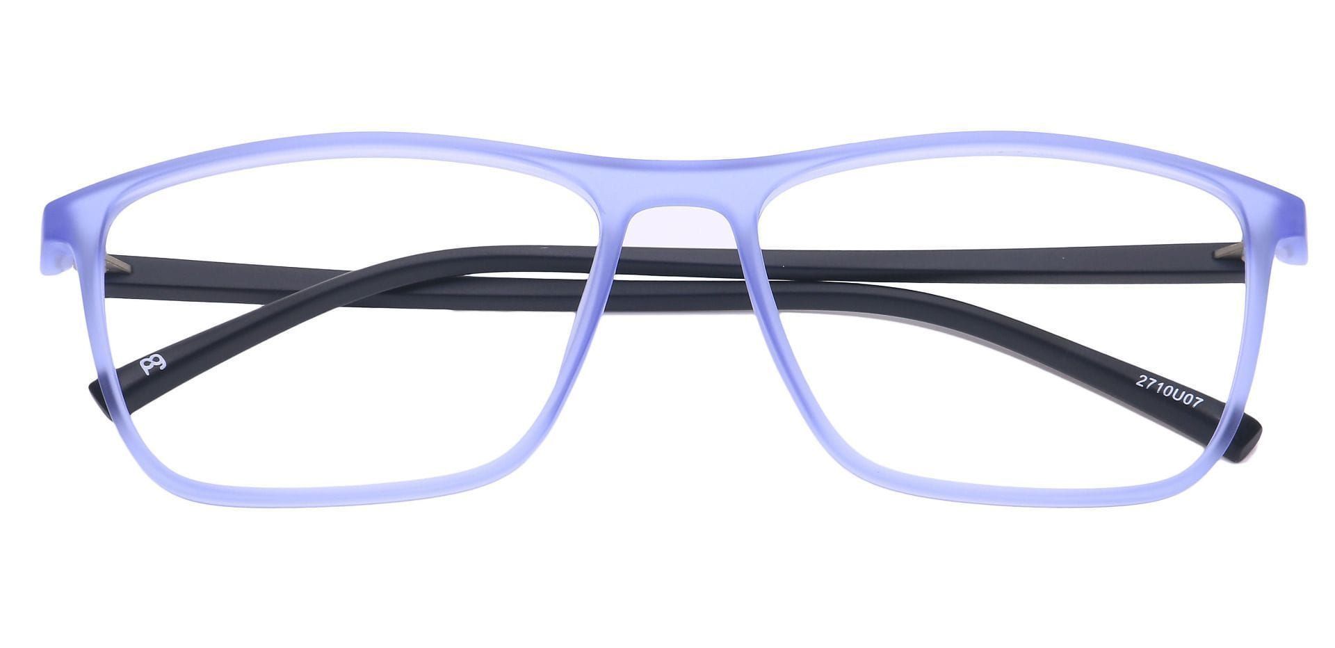 Candid Rectangle Blue Light Blocking Glasses - Blue
