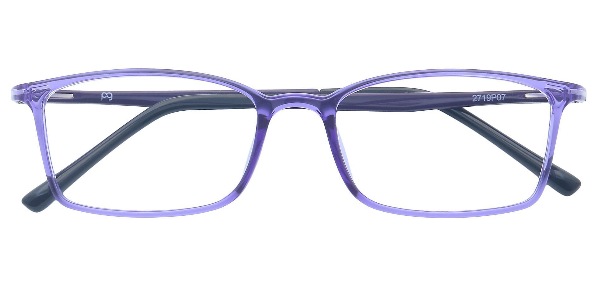 Kai Rectangle Blue Light Blocking Glasses - Purple