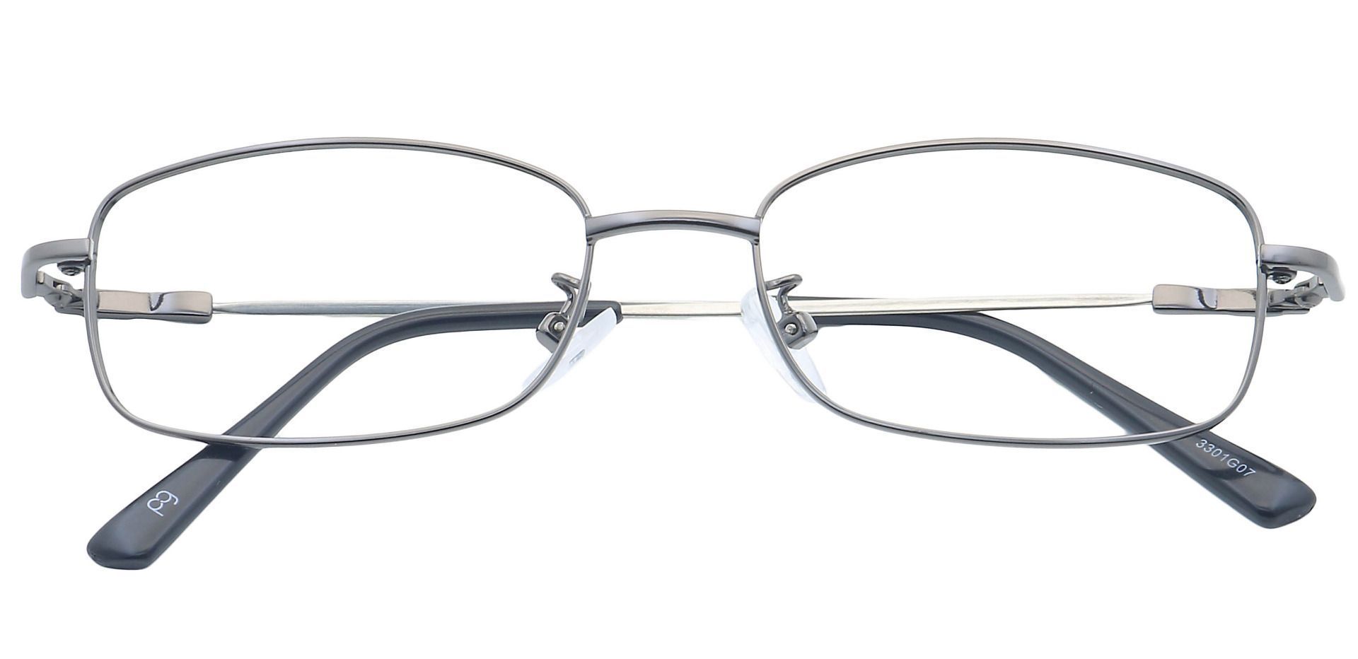 Ross Rectangle Non-Rx Glasses -  Gunmetal
