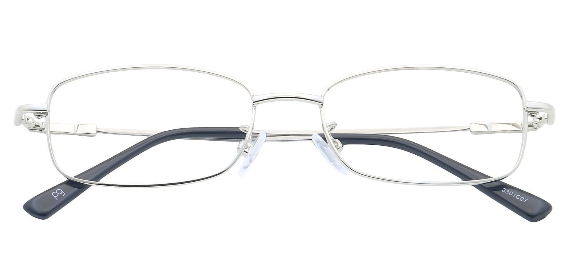 Ross Rectangle Prescription Glasses - Silver 