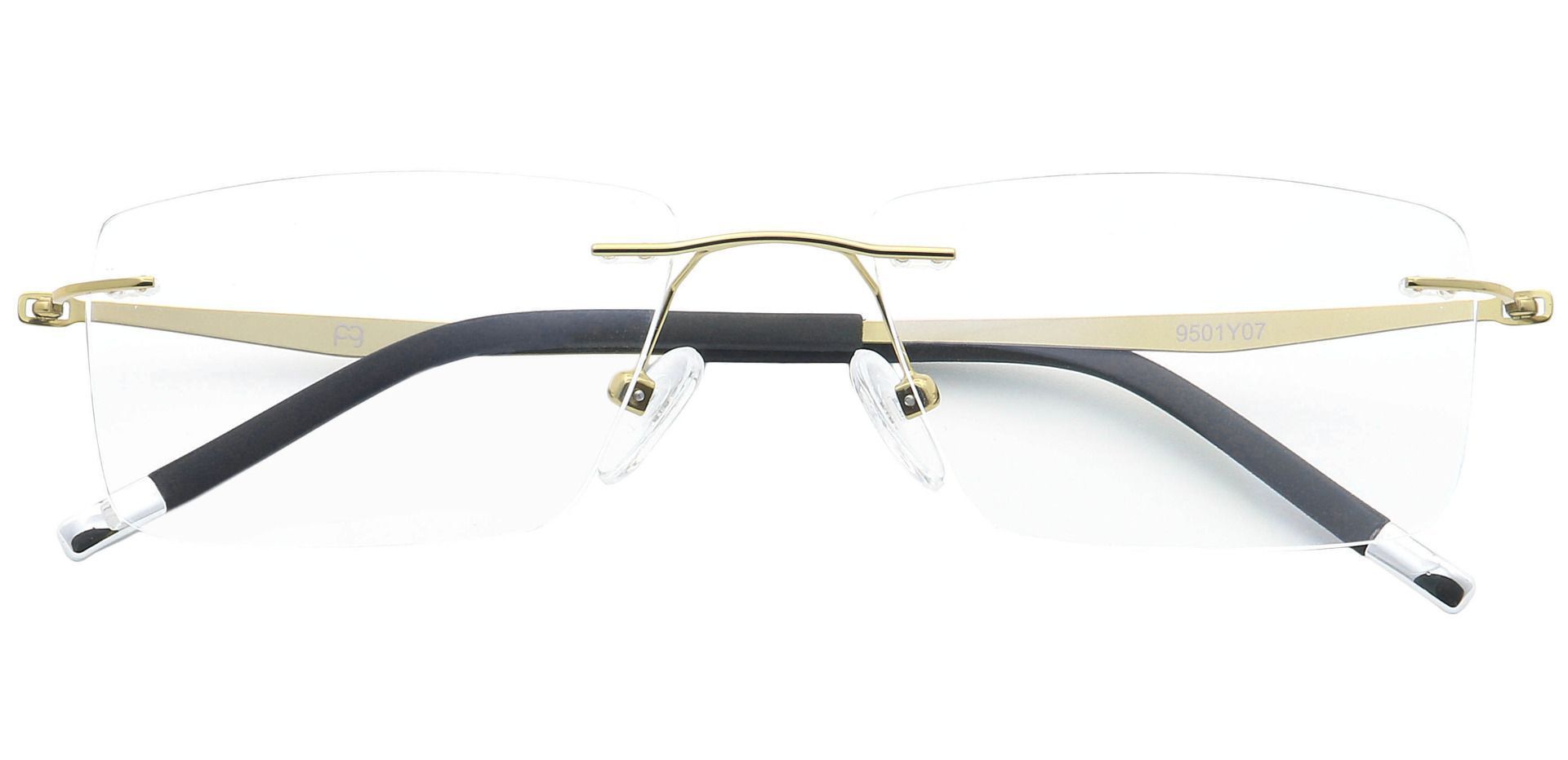 Carter Rimless Lined Bifocal Glasses - Yellow