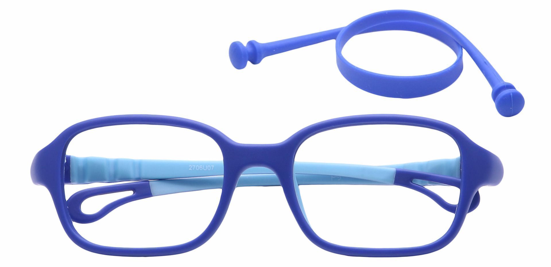 City Rectangle Eyeglasses Frame - Blue