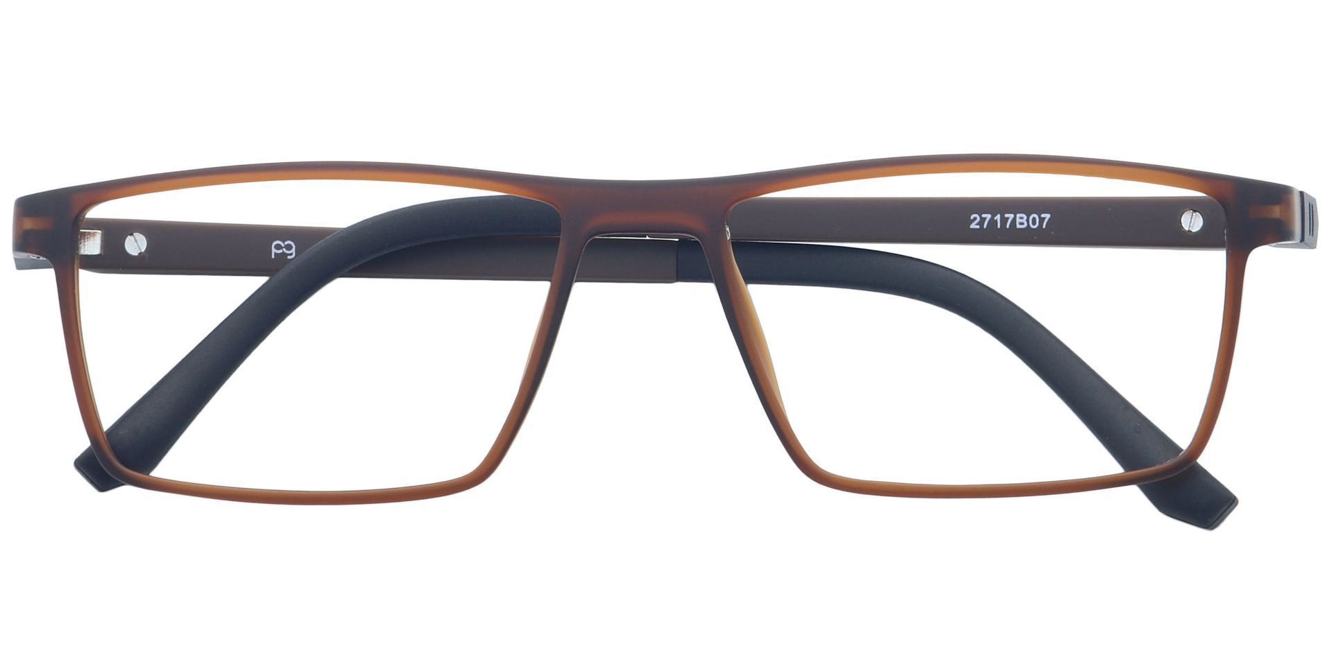 Woolf Rectangle Eyeglasses Frame - Brown