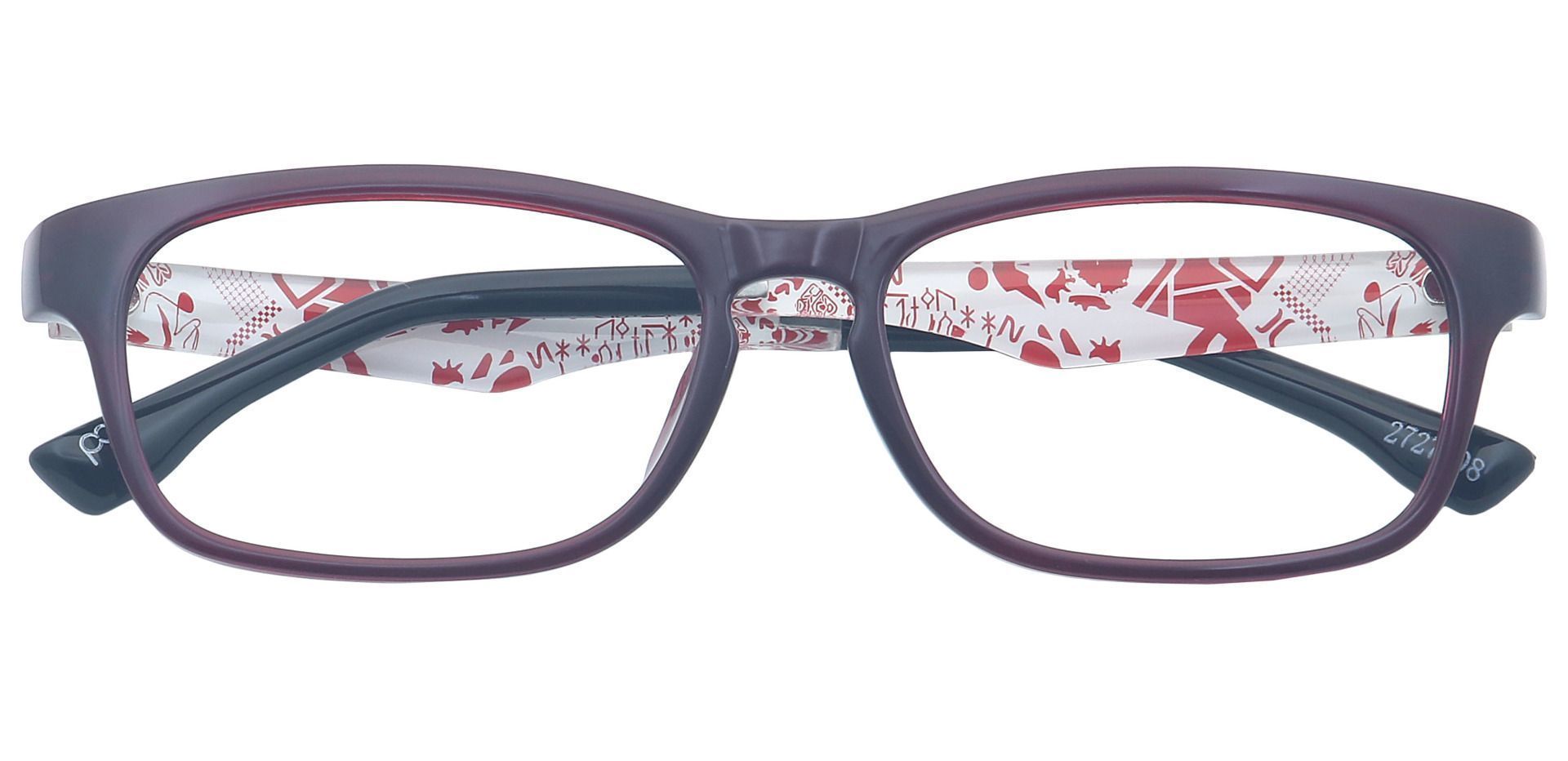 Charlie Rectangle Lined Bifocal Glasses - Red