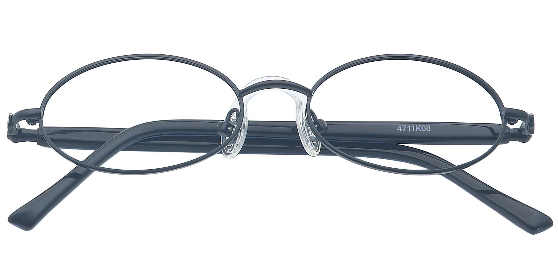 Rory Oval Single Vision Glasses - Black