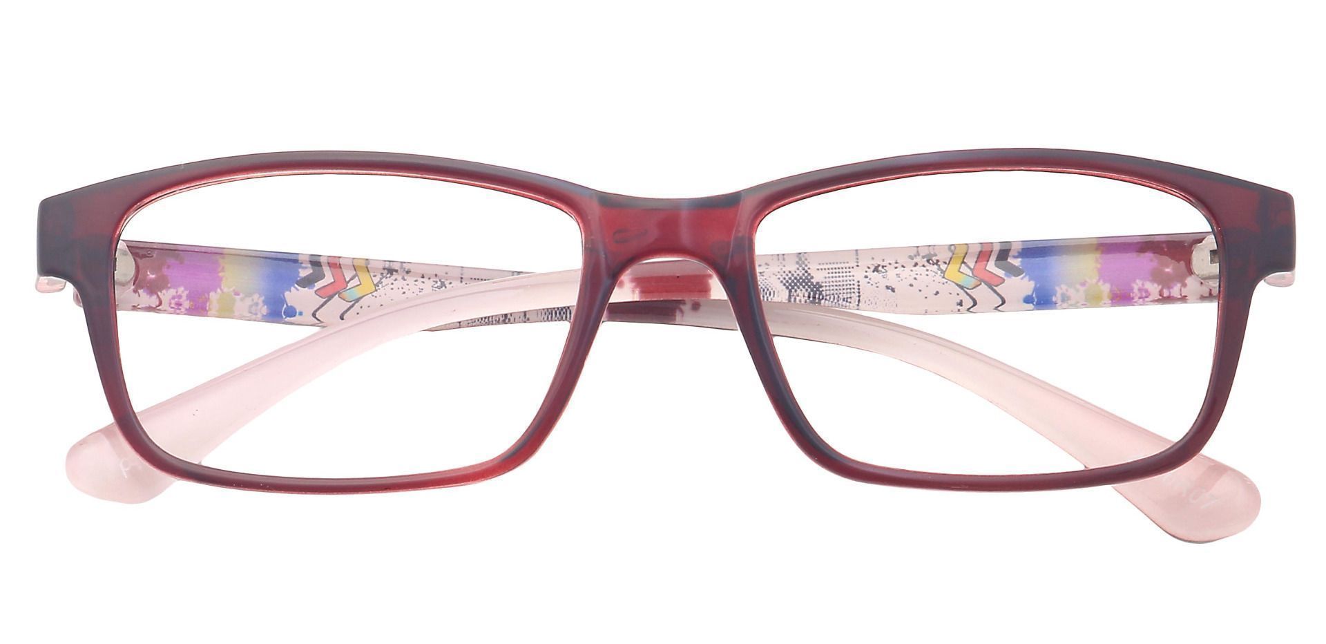 Patrice Rectangle Eyeglasses Frame - Red