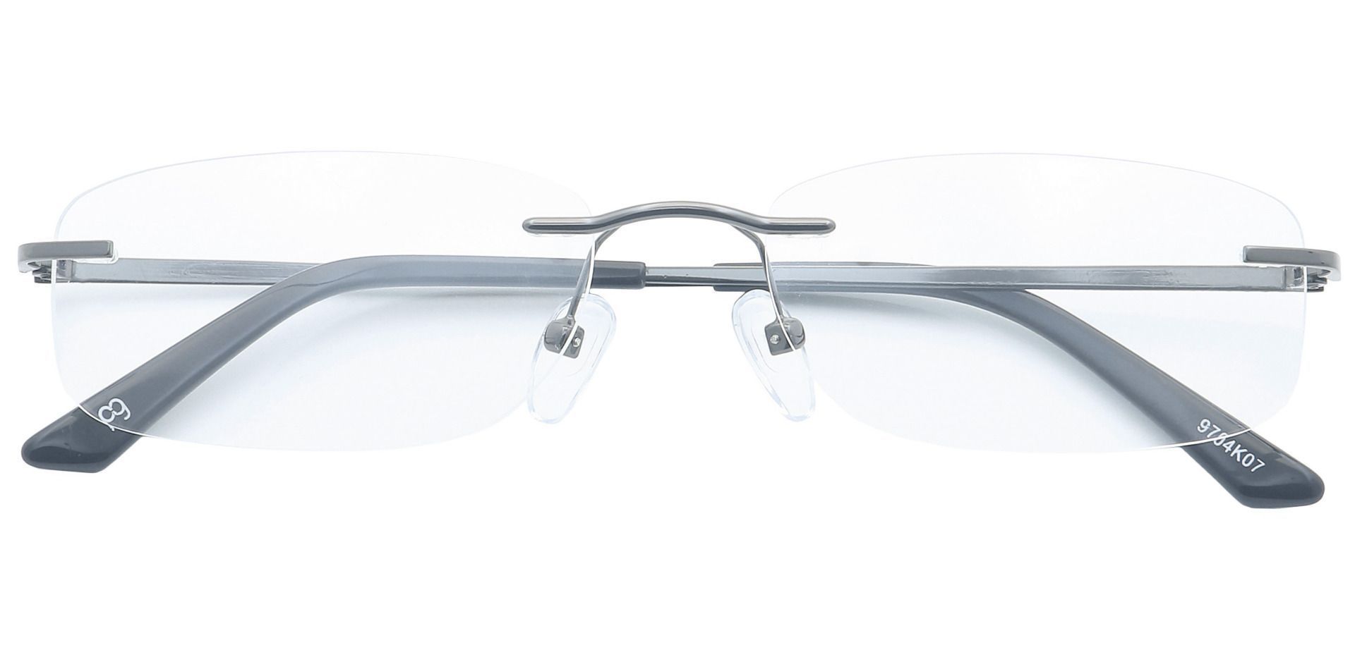 Remi Rimless Lined Bifocal Glasses - Black