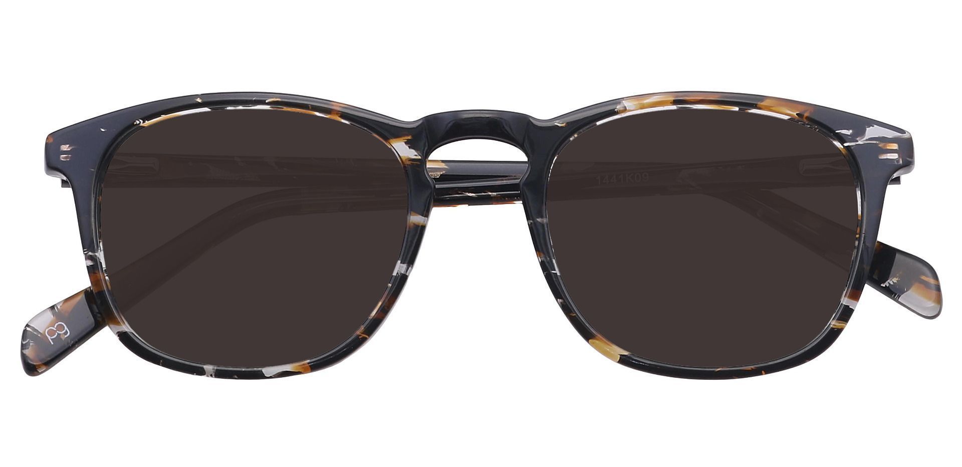 Venti Square Prescription Sunglasses - Black Frame With Gray Lenses