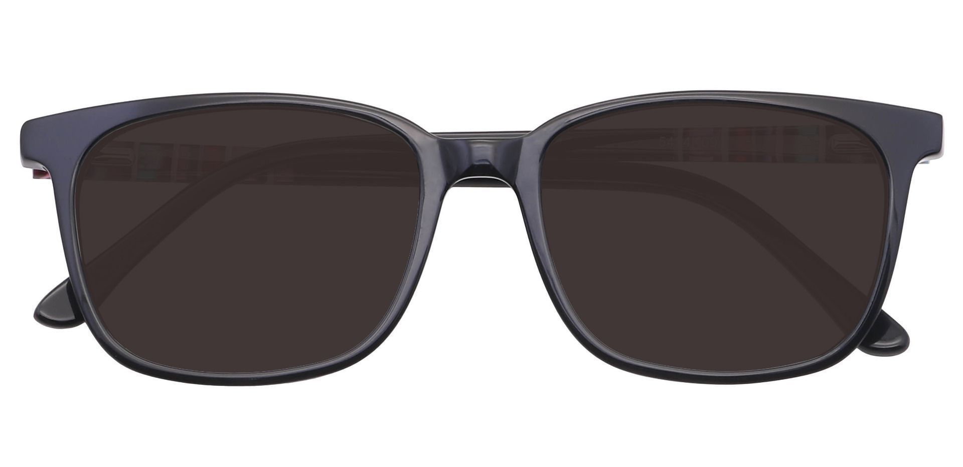 Fern Square Progressive Sunglasses - Black Frame With Gray Lenses
