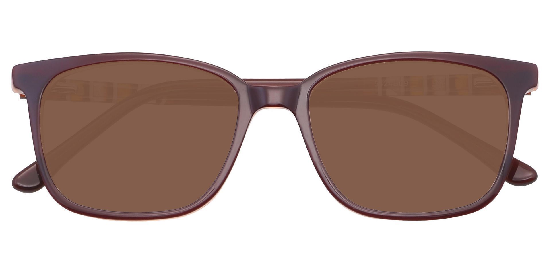 Fern Square Progressive Sunglasses - Brown Frame With Brown Lenses
