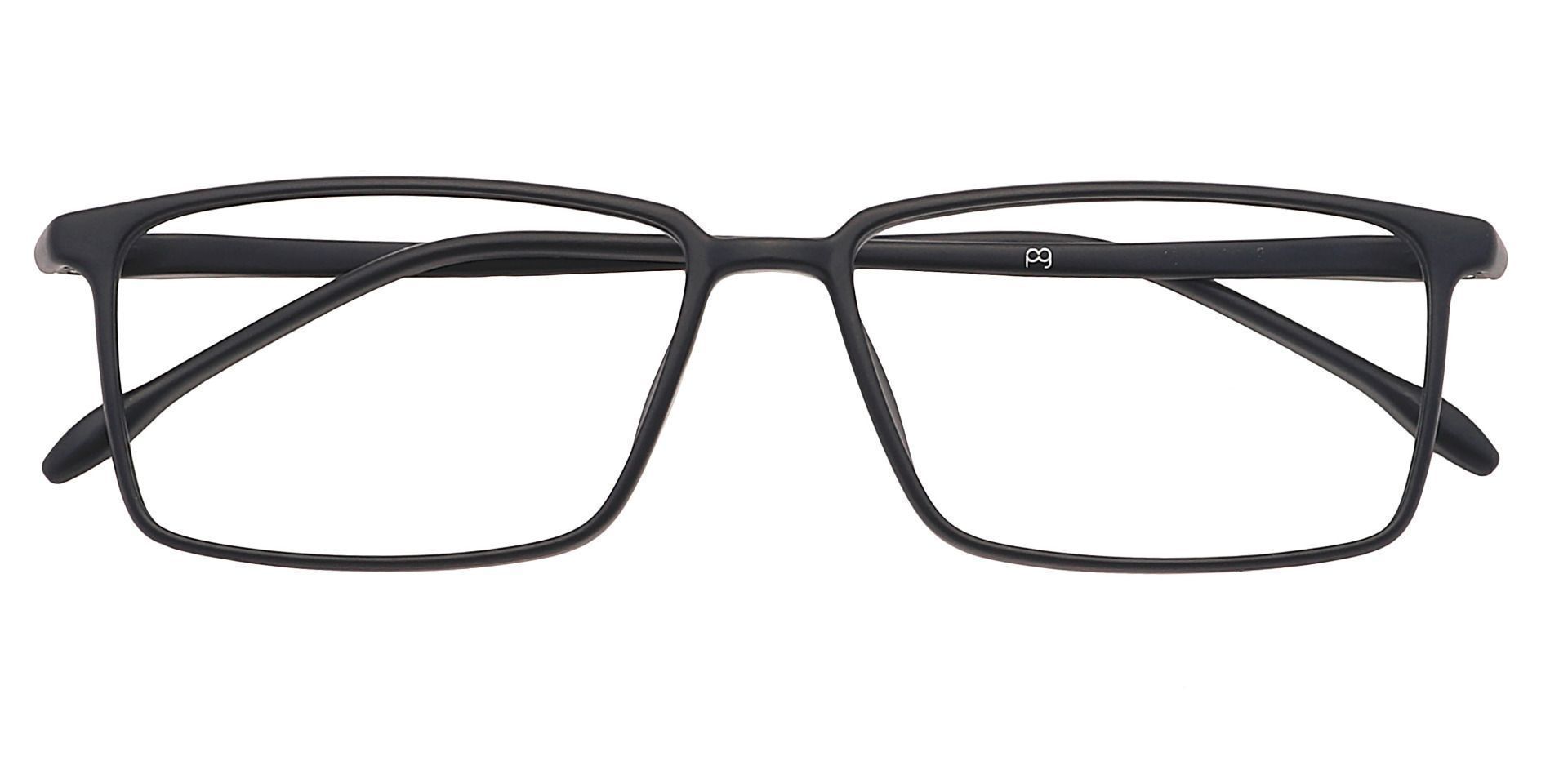 Essex Rectangle Prescription Glasses Matte Black Men's Eyeglasses