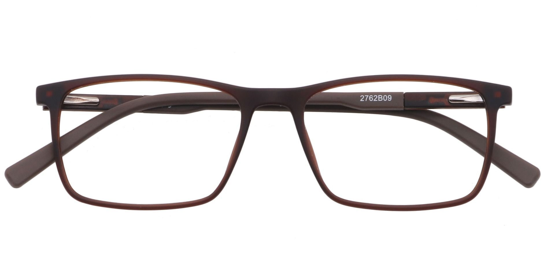 Helga Rectangle Eyeglasses Frame -  Matte Medium Brown