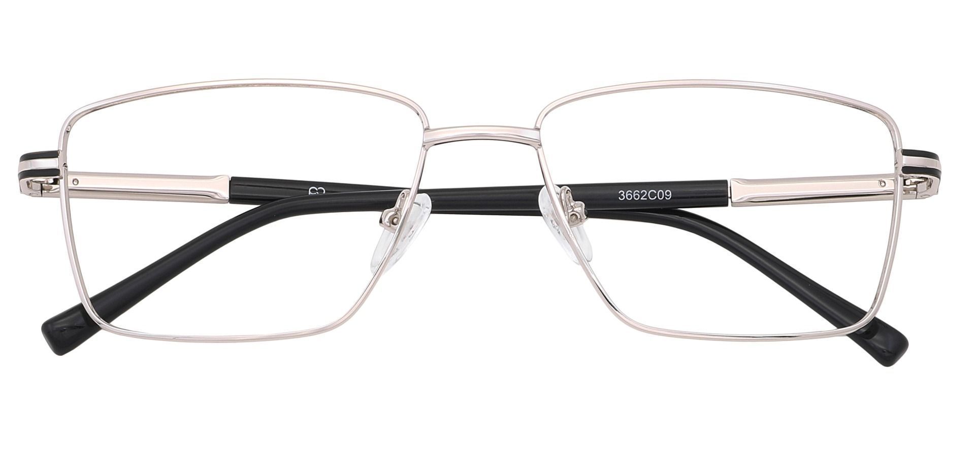 Daniel Rectangle Eyeglasses Frame - Silver