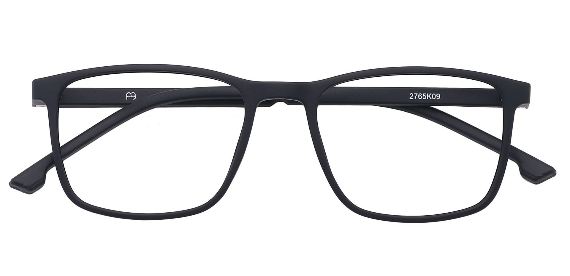 Franklin Rectangle Lined Bifocal Glasses -   Matte Black  