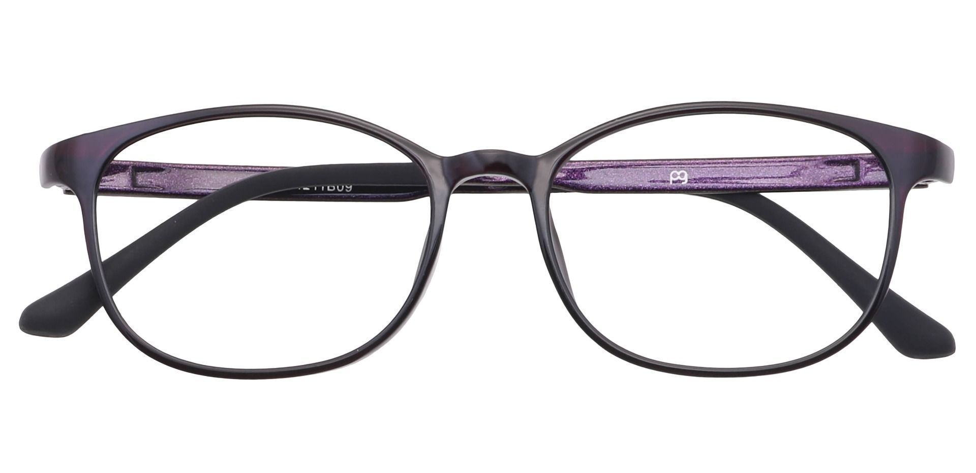 Sherry Oval Lined Bifocal Glasses - Plum Crystal